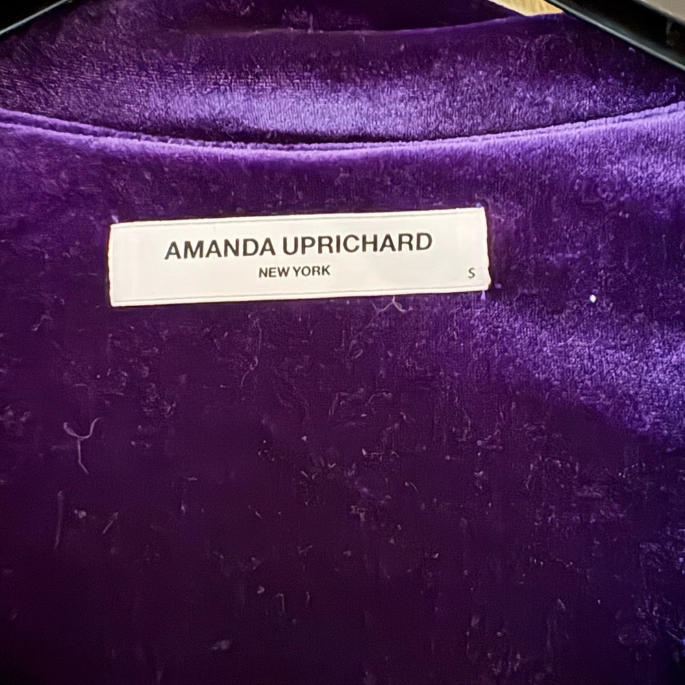 Amanda Uprichard Revolve Yvonne Blazer Purple Velvet Office Casual Small - Picture 3 of 4